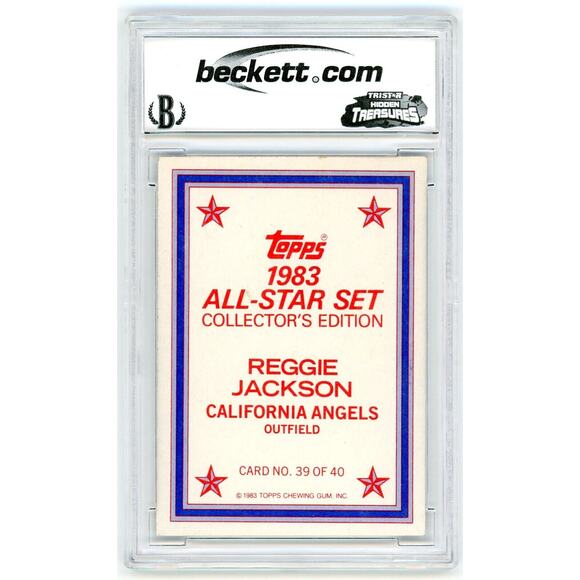 1983 Topps All-Star Set Collector's Edition Reggie Jackson BCCG 8 Excellent HOF - Picture 2 of 2